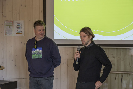 Miha Kačič in Miha Godec-Novinarska konferenca v Arboretumu-2